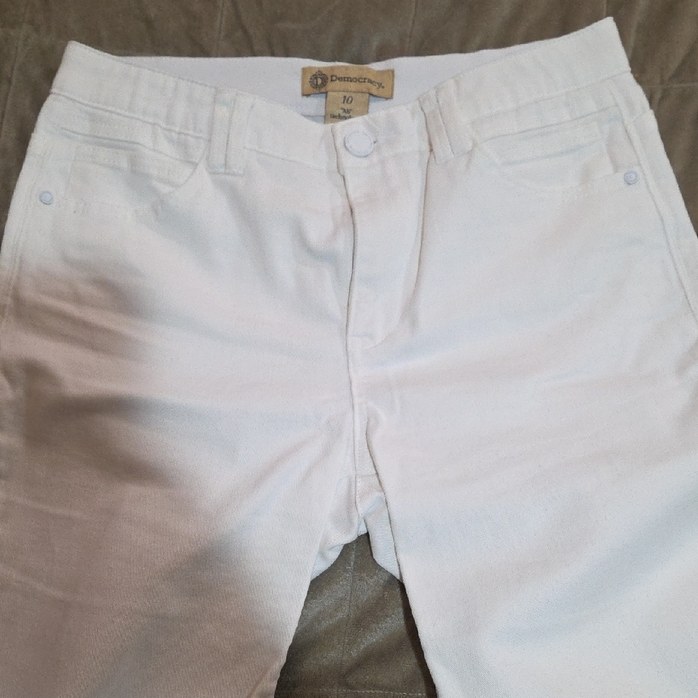Democracy Women's Straight Leg White Jeans - Picture 3 of 5
